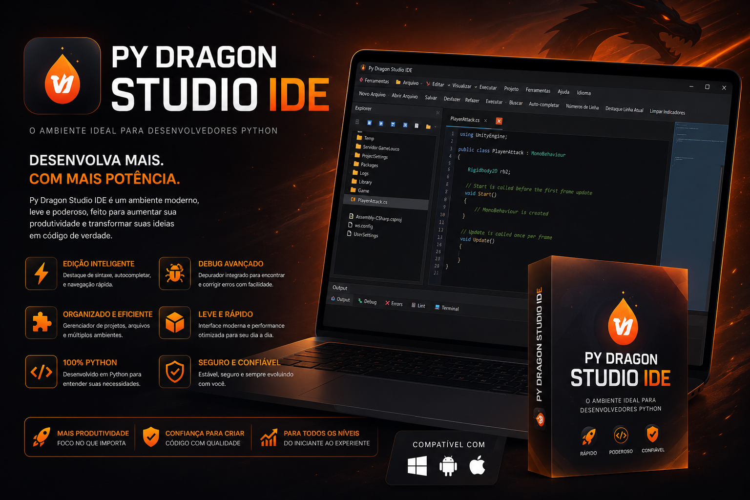 Py Dragon Studio IDE : 1 ANO